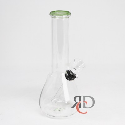 WATER PIPE CLEAR WITH COLORED RIM WP151W